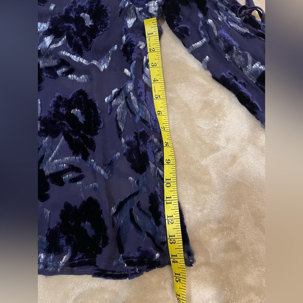 Worth Purple Floral Blouse size M - Picture 10 of 16